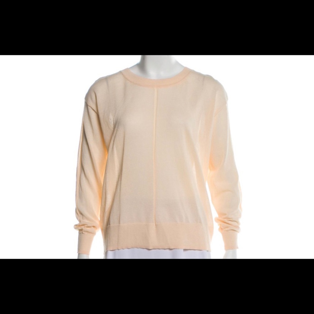Sandro Semi Sheer Peach Sweater